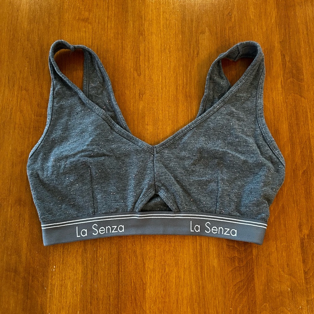 La Senza Gray Bra with Wide Straps and V-Neck